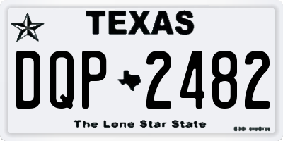 TX license plate DQP2482