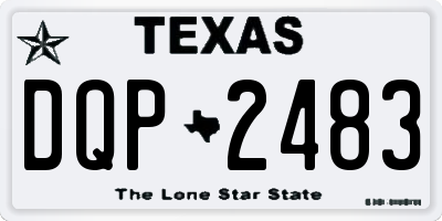TX license plate DQP2483