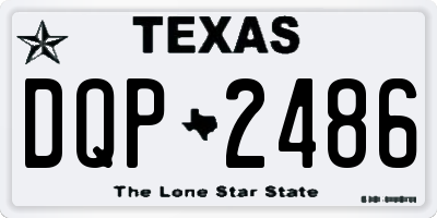 TX license plate DQP2486