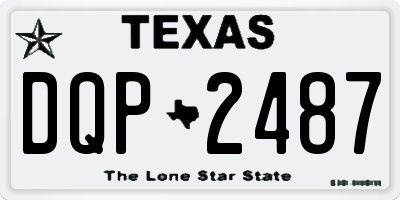 TX license plate DQP2487