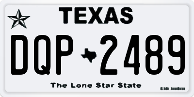 TX license plate DQP2489