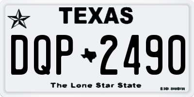 TX license plate DQP2490