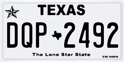 TX license plate DQP2492