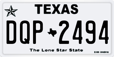 TX license plate DQP2494