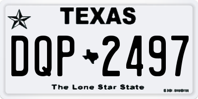 TX license plate DQP2497