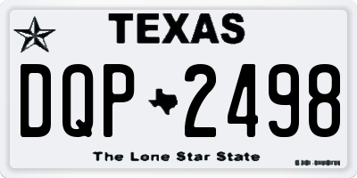 TX license plate DQP2498