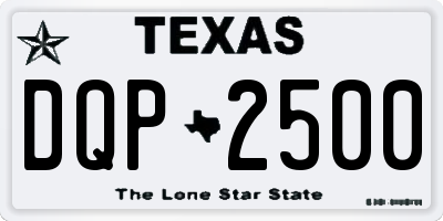 TX license plate DQP2500