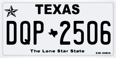 TX license plate DQP2506