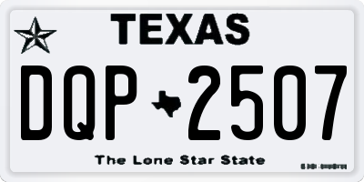 TX license plate DQP2507