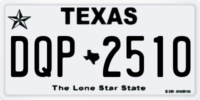 TX license plate DQP2510
