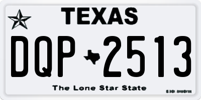 TX license plate DQP2513