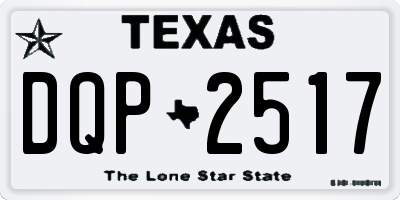TX license plate DQP2517
