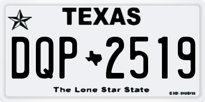 TX license plate DQP2519