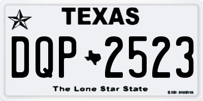 TX license plate DQP2523
