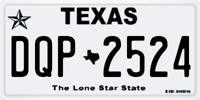 TX license plate DQP2524