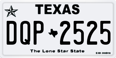 TX license plate DQP2525