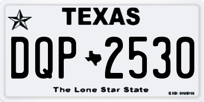TX license plate DQP2530