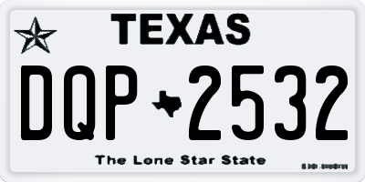 TX license plate DQP2532