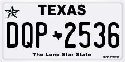 TX license plate DQP2536