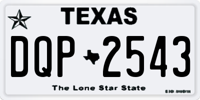 TX license plate DQP2543