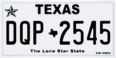 TX license plate DQP2545
