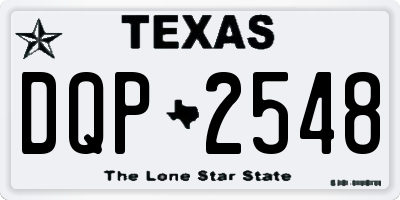 TX license plate DQP2548