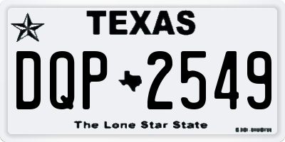TX license plate DQP2549