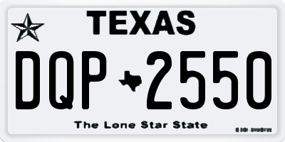TX license plate DQP2550