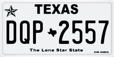TX license plate DQP2557