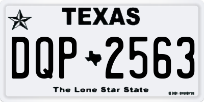 TX license plate DQP2563