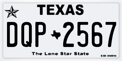 TX license plate DQP2567