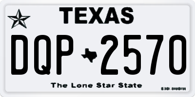 TX license plate DQP2570