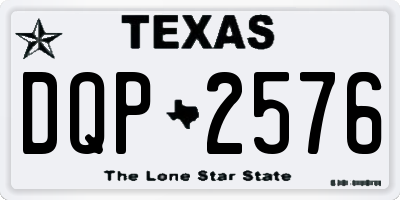 TX license plate DQP2576