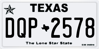 TX license plate DQP2578