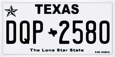TX license plate DQP2580