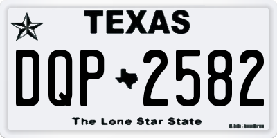 TX license plate DQP2582