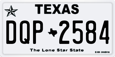 TX license plate DQP2584