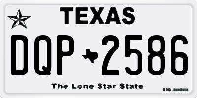 TX license plate DQP2586