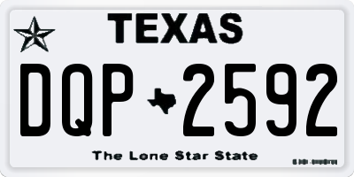 TX license plate DQP2592