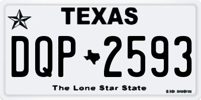 TX license plate DQP2593