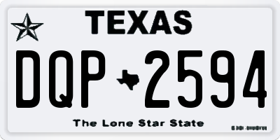 TX license plate DQP2594