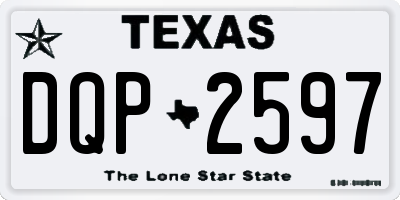 TX license plate DQP2597