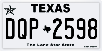 TX license plate DQP2598