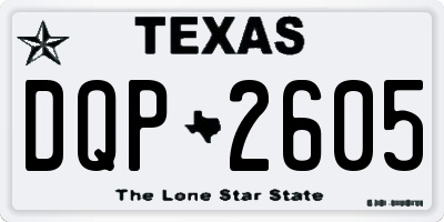 TX license plate DQP2605