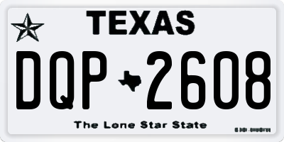 TX license plate DQP2608