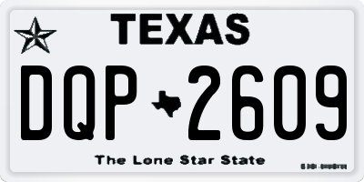 TX license plate DQP2609