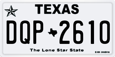 TX license plate DQP2610