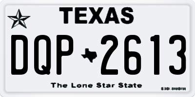 TX license plate DQP2613