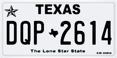 TX license plate DQP2614