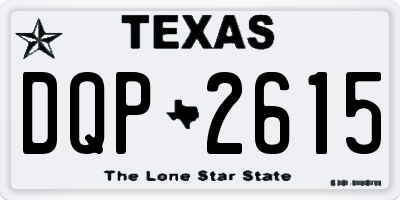 TX license plate DQP2615